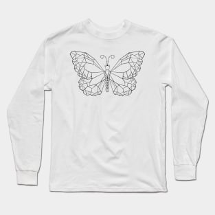 Polygonal Butterfly Monarch Long Sleeve T-Shirt